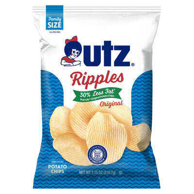 Utz Original Reduced Fat Ripples Potato Chips