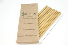 Load image into Gallery viewer, Pure Bamboo Drinking Straws, 10 pack